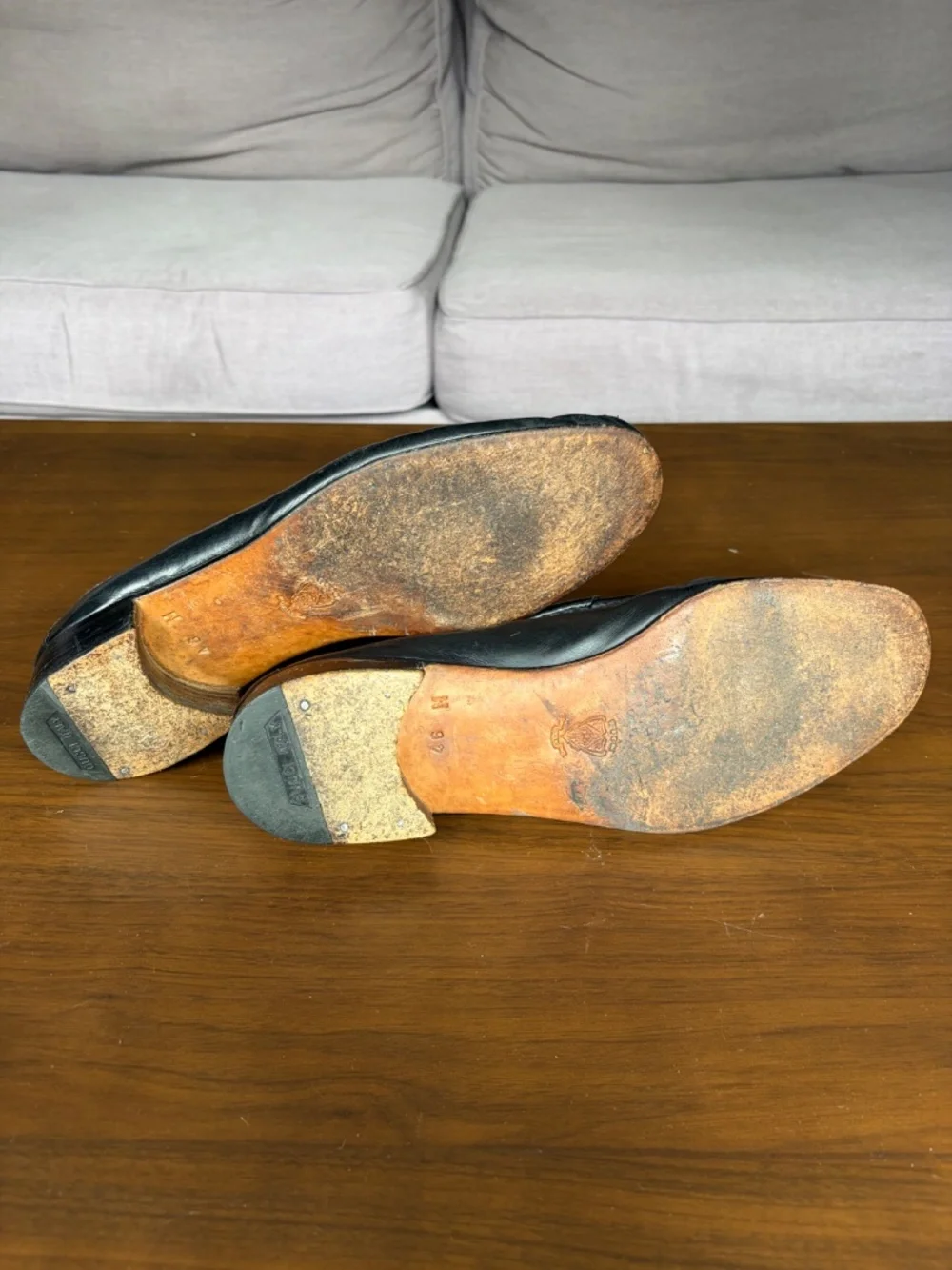 Vintage 1970’s Gucci Horsebit Loafers Black Leather Men’s 46 M IT/12.6 US